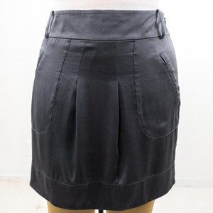 Banana Republic Silk Straight Mini Skirt Gray M/L